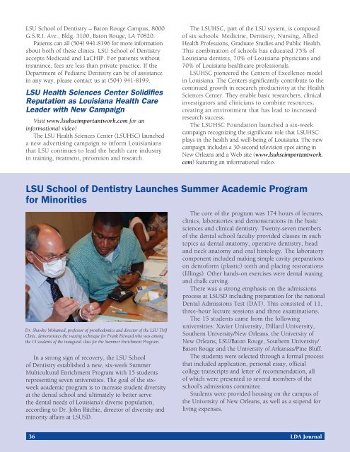 Journal of the Louisiana Dental Association