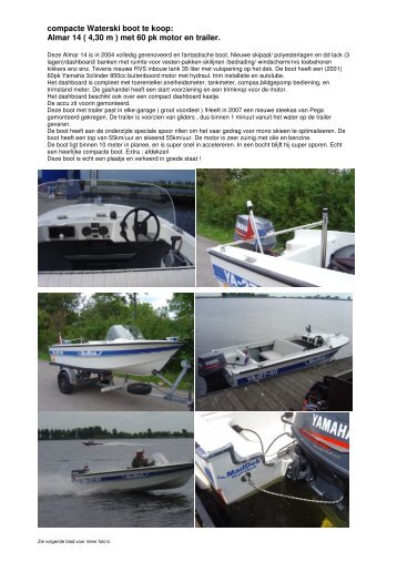 compacte Waterski boot te koop: Almar 14 ( 4,30 m ... - Vulpen Boats