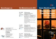 Meisterkurs mit David Geringas - Usedomer Musikfestival