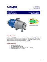 SLM-GVOT - Sealless Magnetic Drive Pumps