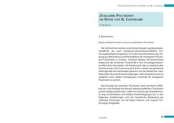 ZYKLOIDE PSYCHOSEN IM SINNE VON K. LEONHARD