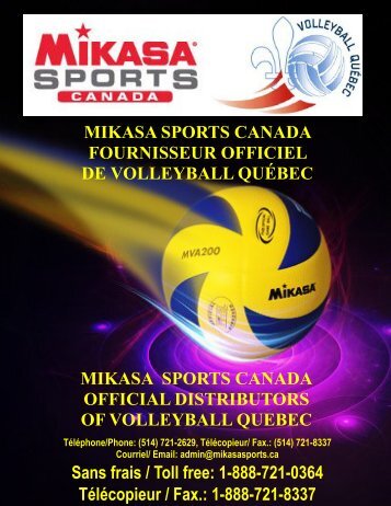 MIKASA SPORTS CANADA FOURNISSEUR ... - Volleyball QuÃƒÂ©bec