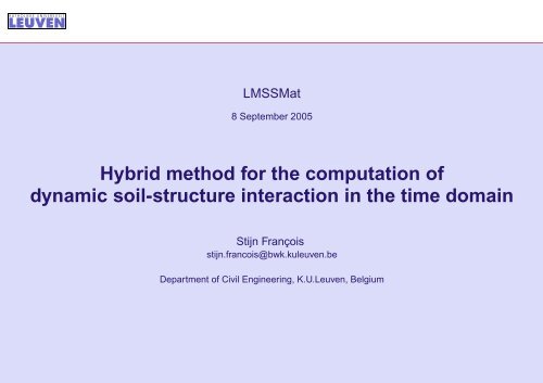 Hybrid method for the computation of dynamic soil-structure ...