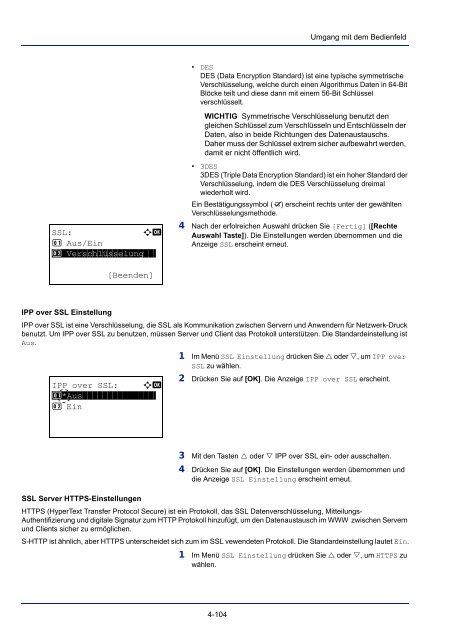 Bauteile an der Vorder- und rechten Seite des Druckers - Utax