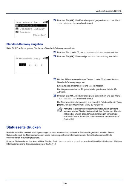 Bauteile an der Vorder- und rechten Seite des Druckers - Utax