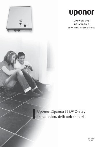Uponor Elpanna 11kW 2-steg Installation, drift och skÃ¶tsel - Bad.no
