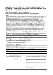 Application form for employees with unlimited tax liability for the ...