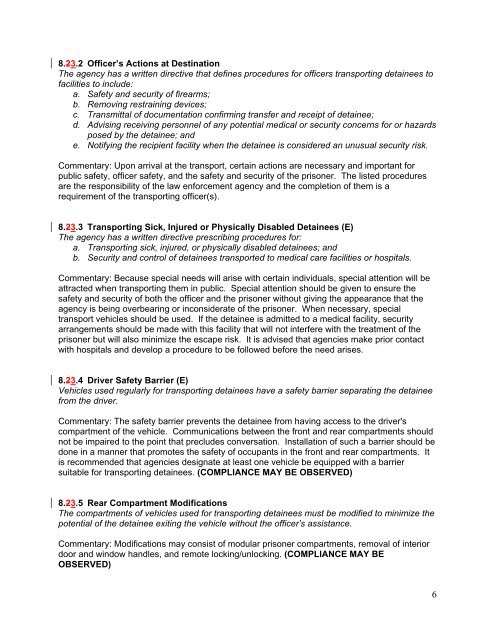 Change Notice No. 1.1 IACLEA Accreditation Standards Manual ...