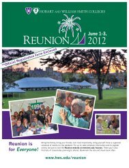 Reunion is for Everyone! - Hobart and William Smith Colleges