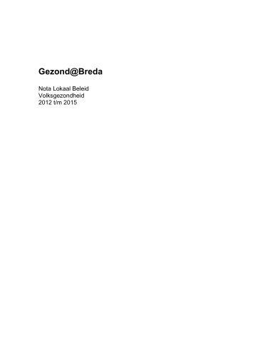 GEZOND LEVEN, GEWOON DOEN - Gemeente Breda