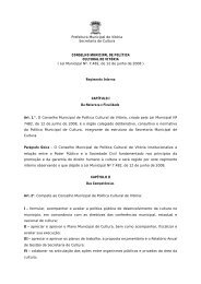 Regimento Interno - Prefeitura de VitÃ³ria