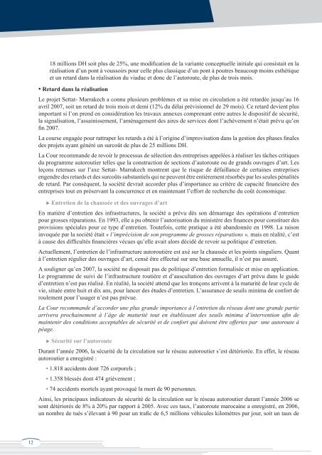 Rapport de la Cour des comptes 2007 - Transparency