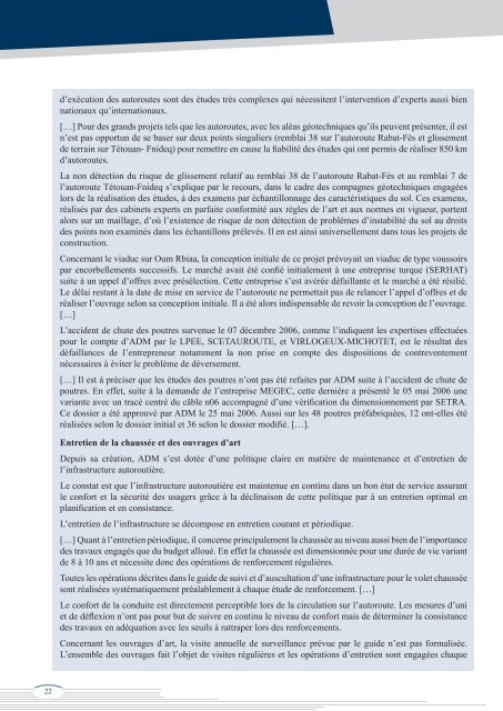 Rapport de la Cour des comptes 2007 - Transparency