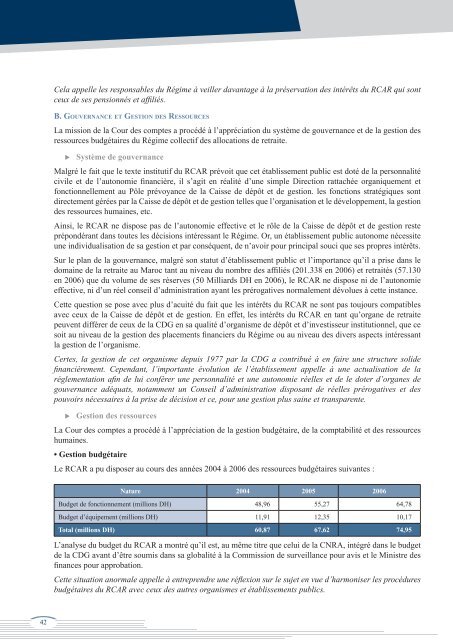 Rapport de la Cour des comptes 2007 - Transparency