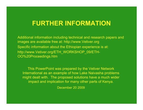 Lake Naivasha - The Vetiver Network International
