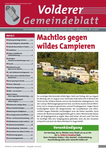 Gemeindeblatt / Ausgabe 3/2007 - Gemeinde Volders - Land Tirol