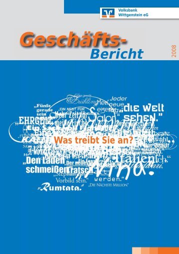 Jeder Mensch hat etwas, das ihn antreibt - Volksbank Wittgenstein eG