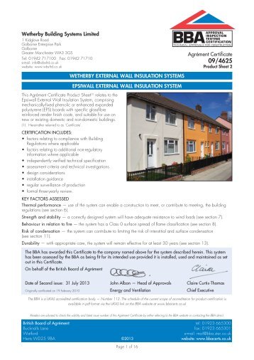 Epsiwall External Wall Insulation System - Wetherby Building Systems