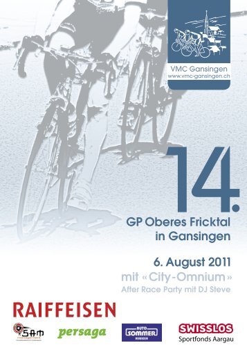 GP Oberes Fricktal in Gansingen 6. August 2011 mit - VMC Gansingen