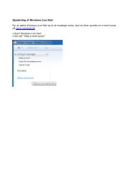 OpsÃ¦tning af Windows Live Mail For at sÃ¦tte Windows Live ... - ComX