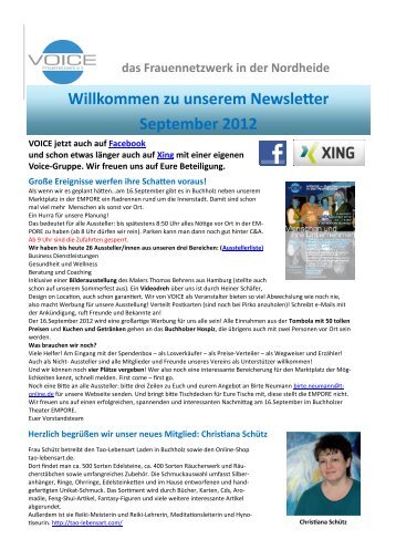 Newsletter September 2012 - Voice Frauennetzwerk