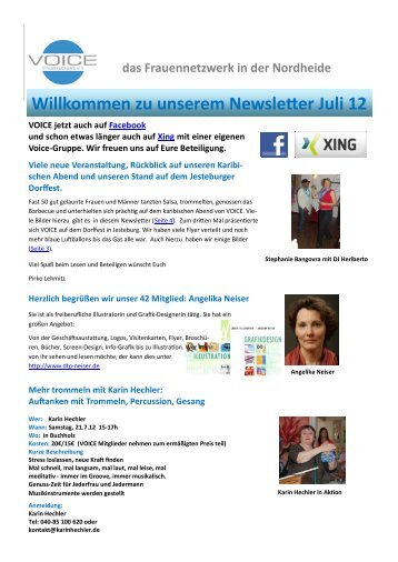 Newsletter Juli 2012 - Voice Frauennetzwerk