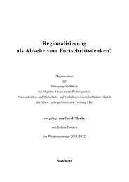 Regionalisierung als Abkehr vom Fortschrittsdenken?