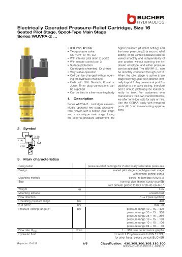 wuvpaâ2 - BUCHER HYDRAULICS