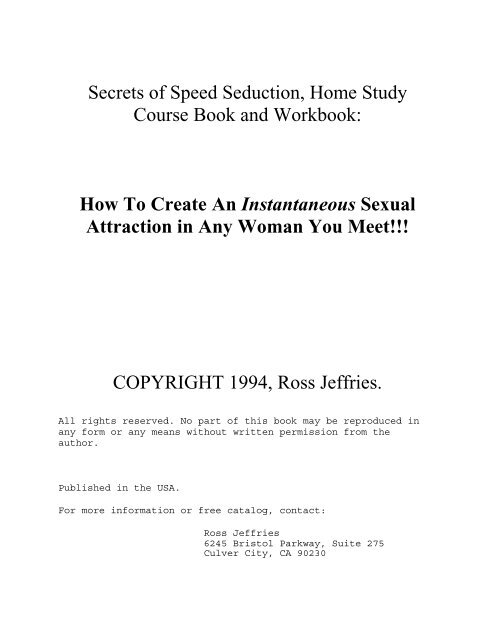 ross jeffries seduccion rapida pdf gratis ross jeffries seduccion rapida pdf gratis