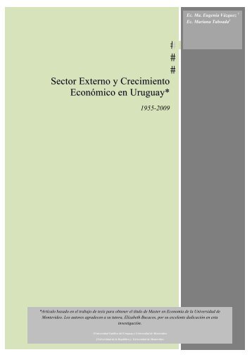 Sector Externo y Crecimiento EconÃƒÂ³mico en Uruguay* - Biblioteca ...