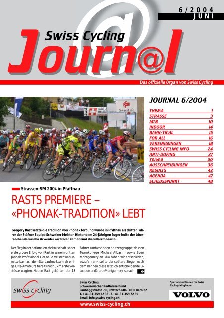 Swiss Cycling Journal 06/2004 - Velo-Moto-Club Männedorf