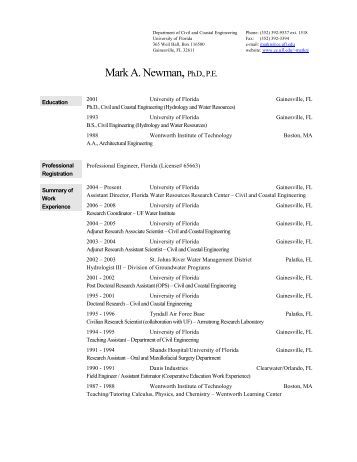 Coastal engineering resume