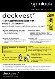 150N Automatic Lifejacket with integral Deck Harness