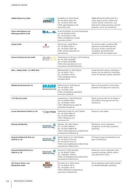 2011 WIND INDUSTRY in gERMany - Wind-Energy-Market