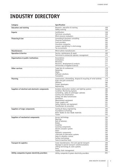 2011 WIND INDUSTRY in gERMany - Wind-Energy-Market