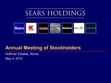 Annual Meeting of Stockholders - Sears Holdings Corporation