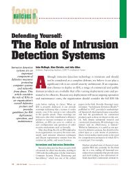 Defending Yourself: The Role of Intrusion Detection Systems