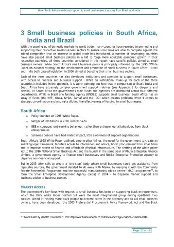 3 small business policies in south africa india and brazil pg20 - tips