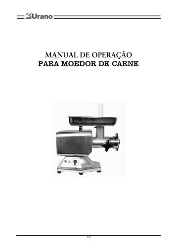 Manual dos moedores de Carne U MM1 - Urano