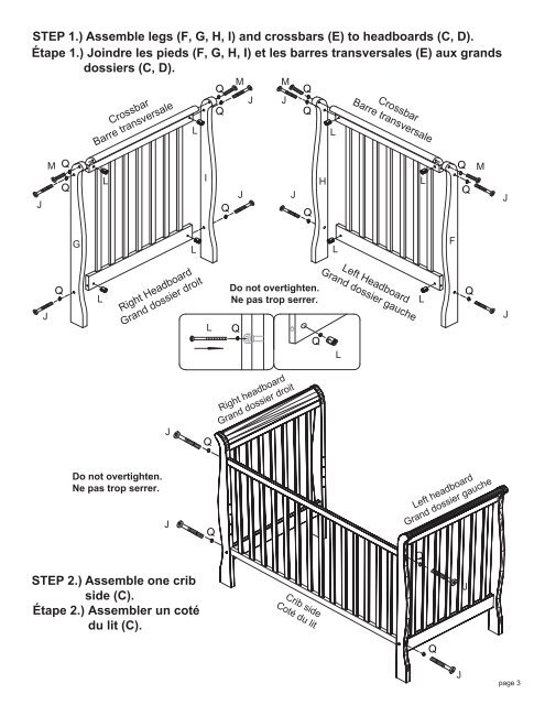 Crib (7301) -Assembly and Operation Manual Lit Ã  ... - DaVinci Baby