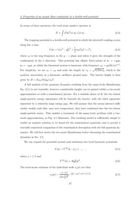 Open Quantum Dynamics of Mesoscopic Bose-Einstein ... - Physics