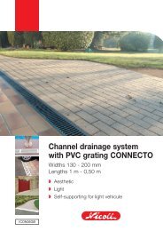 Channel drainage system with PVC grating CONNECTO - Tiba