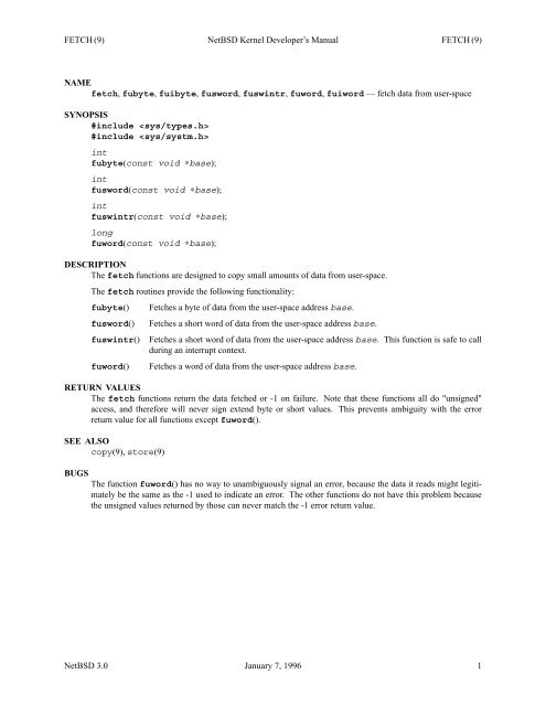 INTRO (9) NetBSD Kernel Developer's Manual INTRO (9) NAME ...