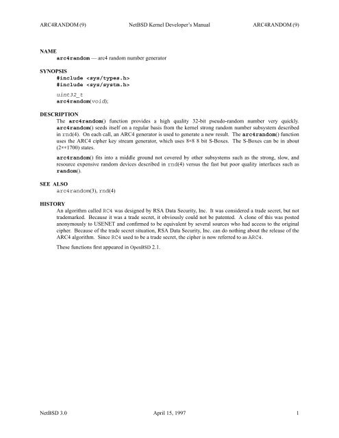 INTRO (9) NetBSD Kernel Developer's Manual INTRO (9) NAME ...