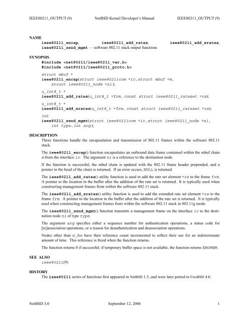 INTRO (9) NetBSD Kernel Developer's Manual INTRO (9) NAME ...