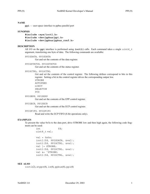 INTRO (9) NetBSD Kernel Developer's Manual INTRO (9) NAME ...