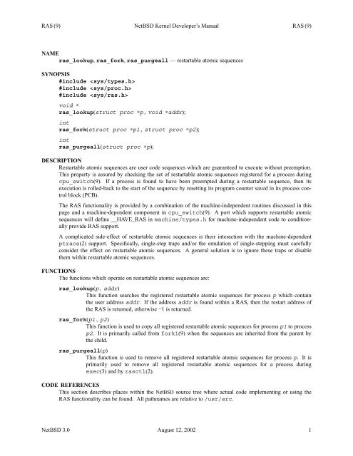 INTRO (9) NetBSD Kernel Developer's Manual INTRO (9) NAME ...