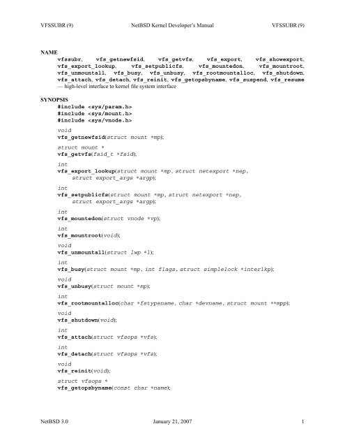 INTRO (9) NetBSD Kernel Developer's Manual INTRO (9) NAME ...