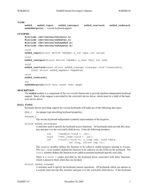 INTRO (9) NetBSD Kernel Developer's Manual INTRO (9) NAME ...