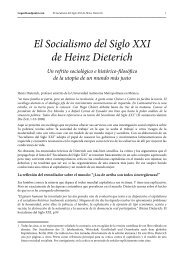 El Socialismo del Siglo XXI de Heinz Dieterich